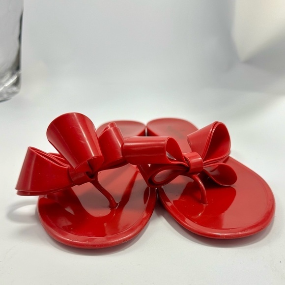 Valentino Garavani red bow rubber sandals size 11 - Picture 10 of 10
